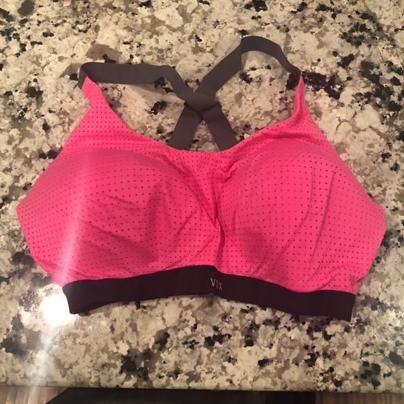 VSX Hot Pink Perforated Popover Sport Bra - Picture 1 of 7
